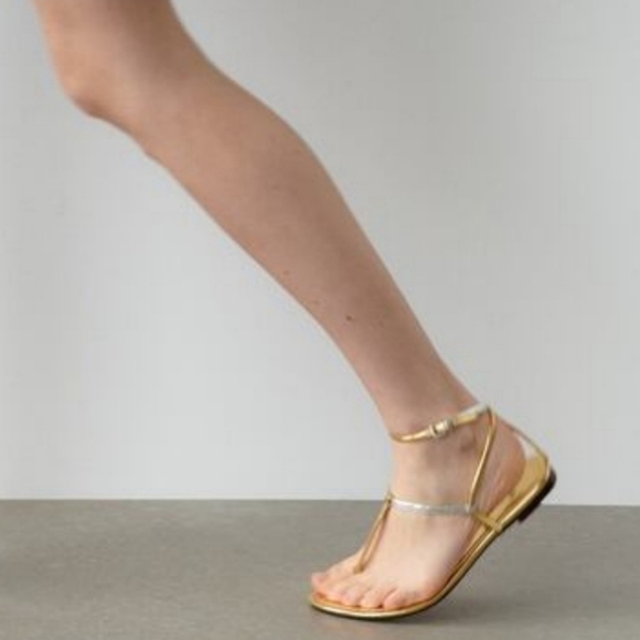 Zara Gold And Silver Sandals - Picture 2 of 4
